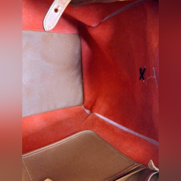 Dooney & Bourke 1990's Gladstone Weekender Luggage, Red AWL - Picture 8 of 16